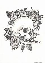 Skull Ed Roses Hardy Drawing Rose Tattoos Tattoo Deviantart Heart Wallpaper Choose Board sketch template