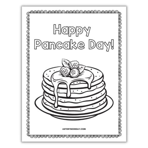 printable pancake day colouring pages