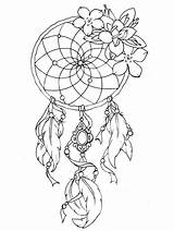 Coloring Aesthetic Pages Dream Catcher Printable Print sketch template