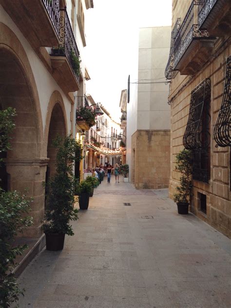 typical spanish street  javea  town javea spain moraira  town spanish towns