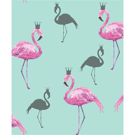 Arthouse Flamingo Queen Pink Teal Wallpaper 674701 The