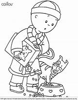 Caillou Coloring Pages Sarah Color Kids Library Print Children Template Clipart Popular Szinezo sketch template