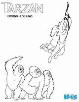 Tarzan Jane Gorillas Coloring Pages Hellokids Print Color Online Disney sketch template