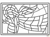 Glass Stained Coloring Window Pages Printable Clipart Colouring Library Cross sketch template