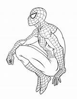 Spiderman Coloring Kids Pages Print Printable Beautiful Super sketch template