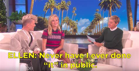 Ellen Asked Reese Witherspoon And Pink If They D Ever Had
