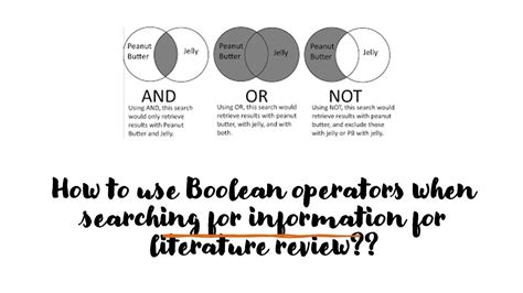 literature review    boolean operators  searching  information youtube