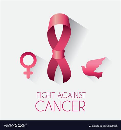 fight against breast cancer campaign royalty free vector
