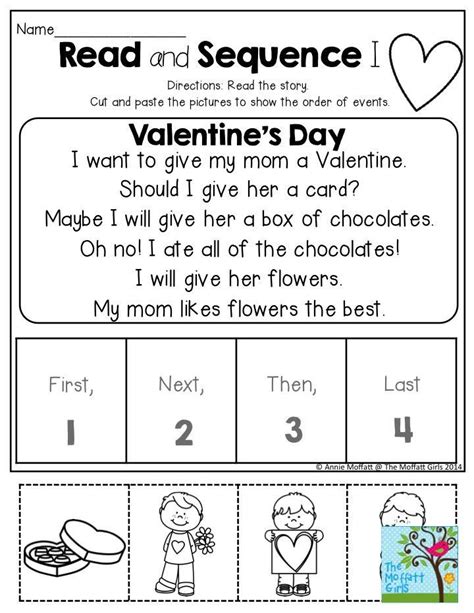 Kindergarten Sequencing Worksheet February Fun Filled Learning