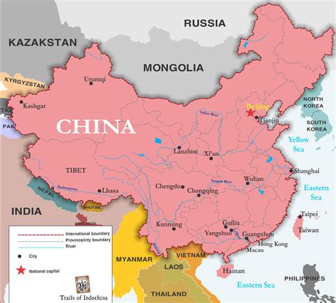 china map trails  indochina