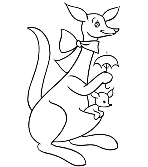 top   printable kangaroo coloring pages