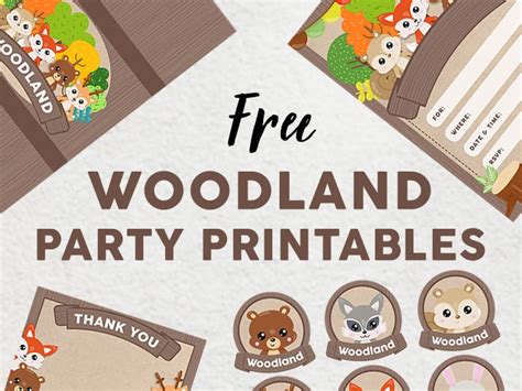 woodland printables party  baby shower party  unicorns