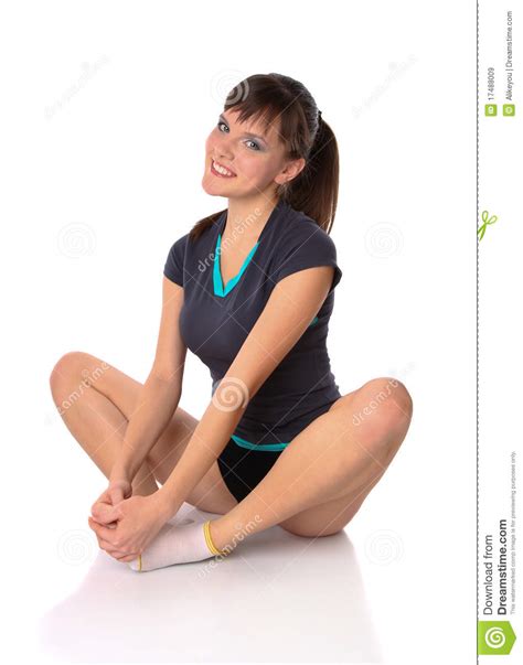 teenage girl in gymnastics poses royalty free stock images