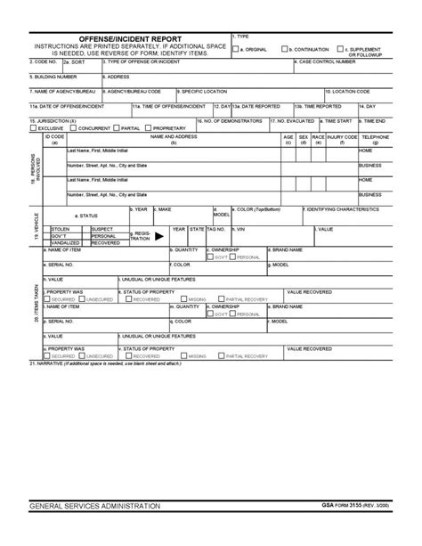 blank police report template pdf format e
