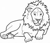 Coloring Animal Pages Lion Printable Kids sketch template