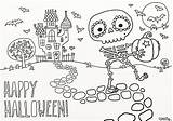 Halloween Coloring Pages Printable Kids Creepy Painting sketch template