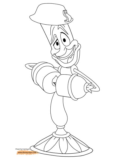 belle  lumiere  beauty   beast coloring pages
