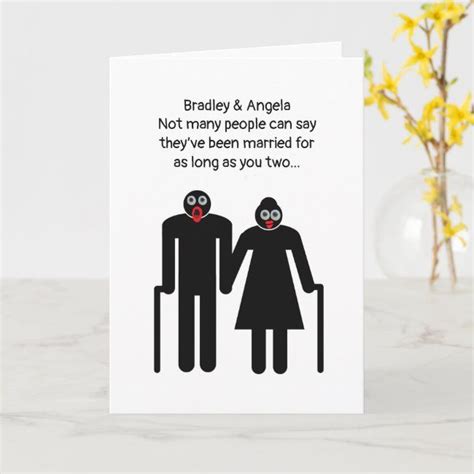 funny old age anniversary customizable card anniversary