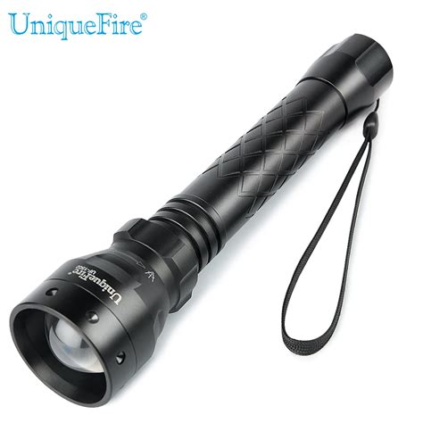 uniquefire uf  light inm ir flashlight led torch  convex lens  battery tacticcal