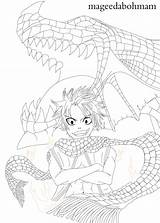 Natsu Dragneel Coloring Pages Template Sketch sketch template