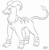 Houndoom Coloring Pokemon Pages Lineart Lilly Generation Drawing Gerbil Ii Deviantart Sketch Printable sketch template