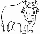 Ox Printable Mammals Easy Musk Coloringall Bell sketch template