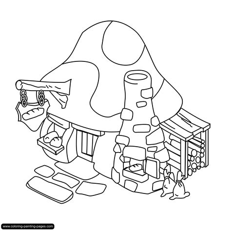 mushroom house smurf house coloring pages blog wurld home design info