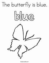Coloring Blue Butterfly Twistynoodle Noodle Print Ll Twisty sketch template
