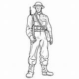 Soldat Soldaten Soldaat Kleurplaten Wereldoorlog Ausmalbild Leuk Malvorlagen sketch template