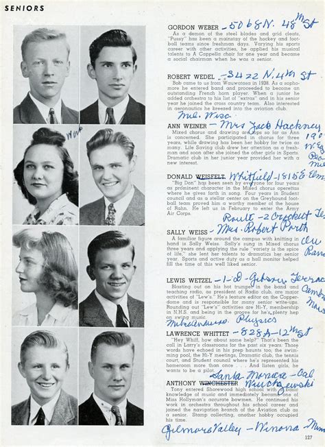 1943 Shorewood High School Yearbook Page 127