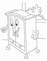 Wardrobe Coloring Pages Running Cartoon sketch template