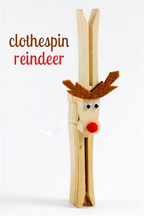 clothespin reindeer