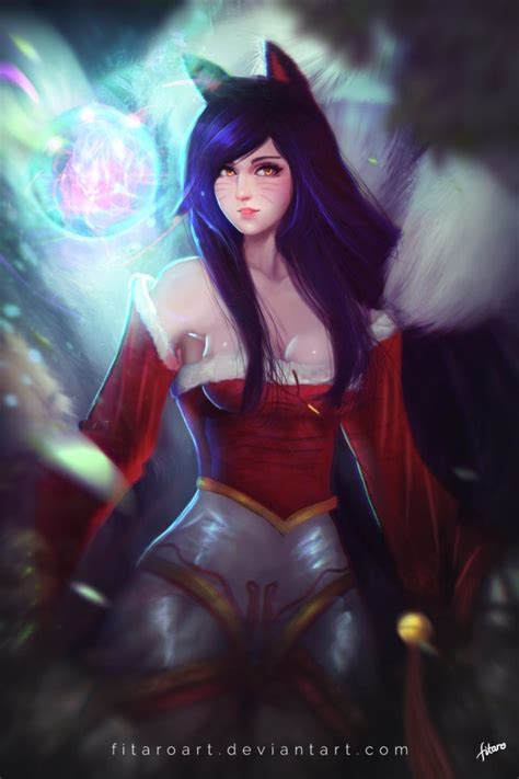 semirealistic fitaro fitaroart fanart ahri lol girl cute manga semi realistic