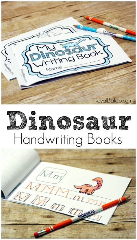 dinosaur handwriting booklets royal baloo