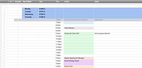 excel schedule templates  schedule makers