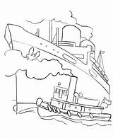 Coloring Pages Titanic Boats Boat Color Ship Ocean Fishing Number Kids Cruise Ships Liner Dock Colouring Sheets Tug Different Types sketch template