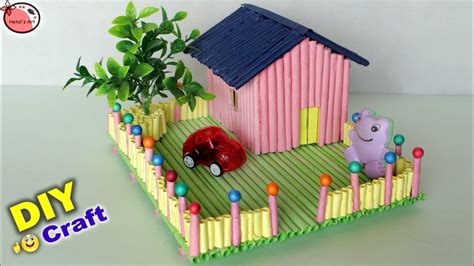 amazing mini craft house making house craft  kids diy room decor  handmade