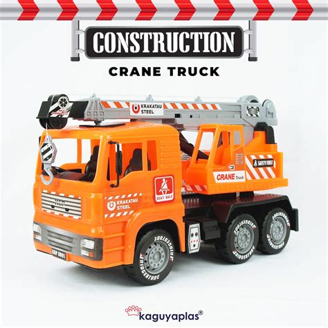jual kaguyaplas  mainan mobil konstruksi crane truck mobil truk