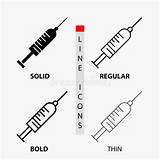 Injection Needle Vaccine Syringe Illustration Illustrations Dreamstime Vectors Bold Thin Regular Icon Shot Stock sketch template