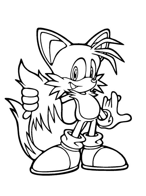 coloring page miles tails