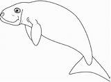 Dugong Porpoise sketch template