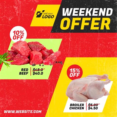 weekend offer ads template postermywall
