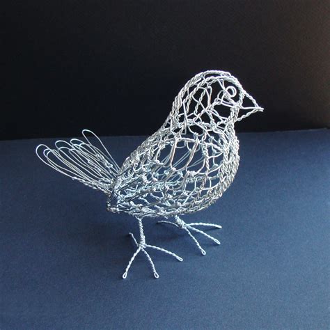 finch wire bird sculpture   gauge galvanized steel flickr