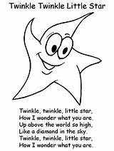 Twinkle Star Little Coloring Pages Nursery Stars Clipart Preschool Rhymes Activities Dividers Rhyme Printable Print Kids Crafts Poems Songs Cliparts sketch template