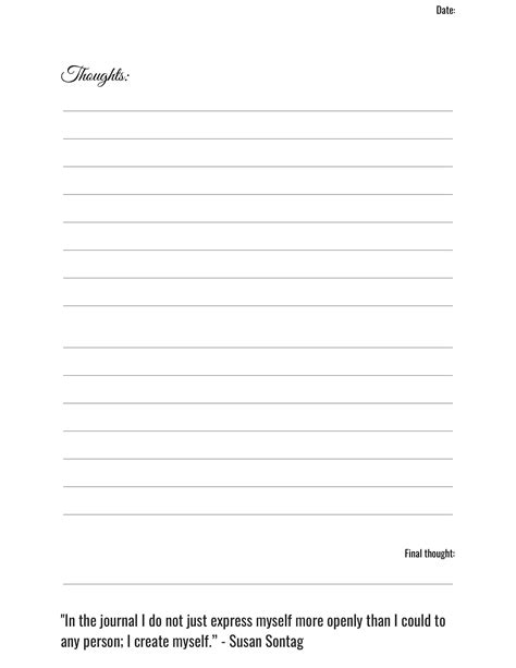 journal pages printable