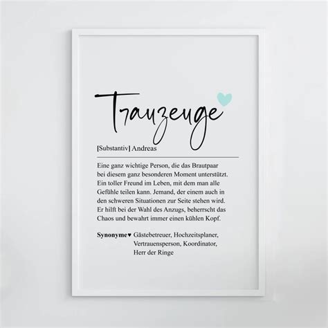 trauzeuge definition personalisiertes poster myhappymomentsde