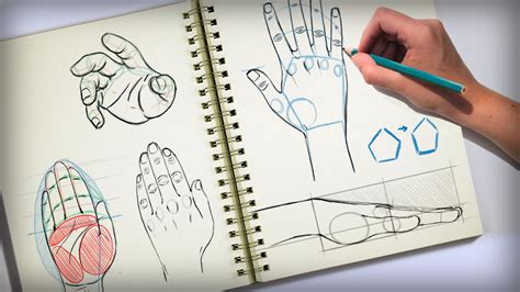 methods  drawing  human hand pluralsight