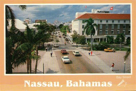 bay street magic mile for shoppers nassau the bahamas cars