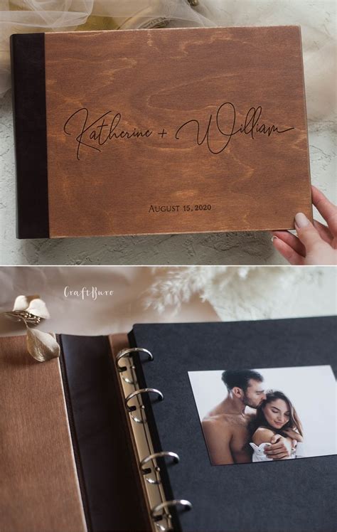 Custom Photo Album Wedding Wooden Photo Album 4x6 5x7
