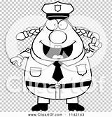 Chubby Police Idea Woman Outlined Coloring Clipart Cartoon Vector Cory Thoman sketch template